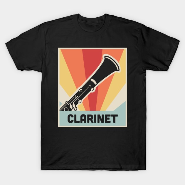 CLARINET | Vintage Style Marching Band Poster T-Shirt by MeatMan